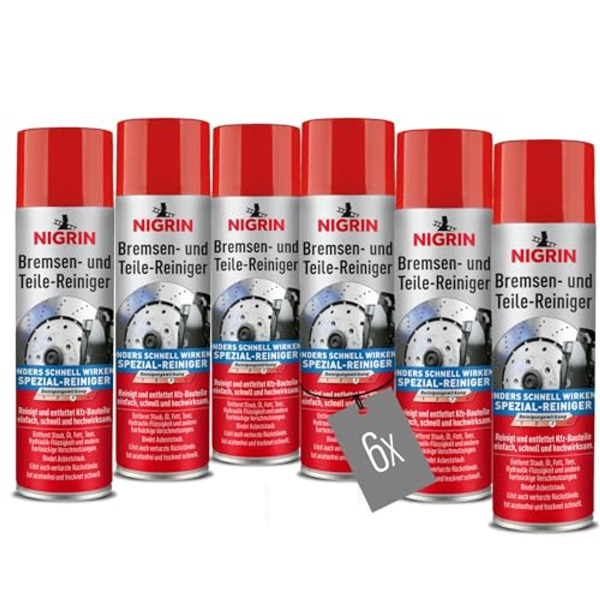 NIGRIN Rem- en onderdelenreiniger 6 x 500 ml – NIGRIN