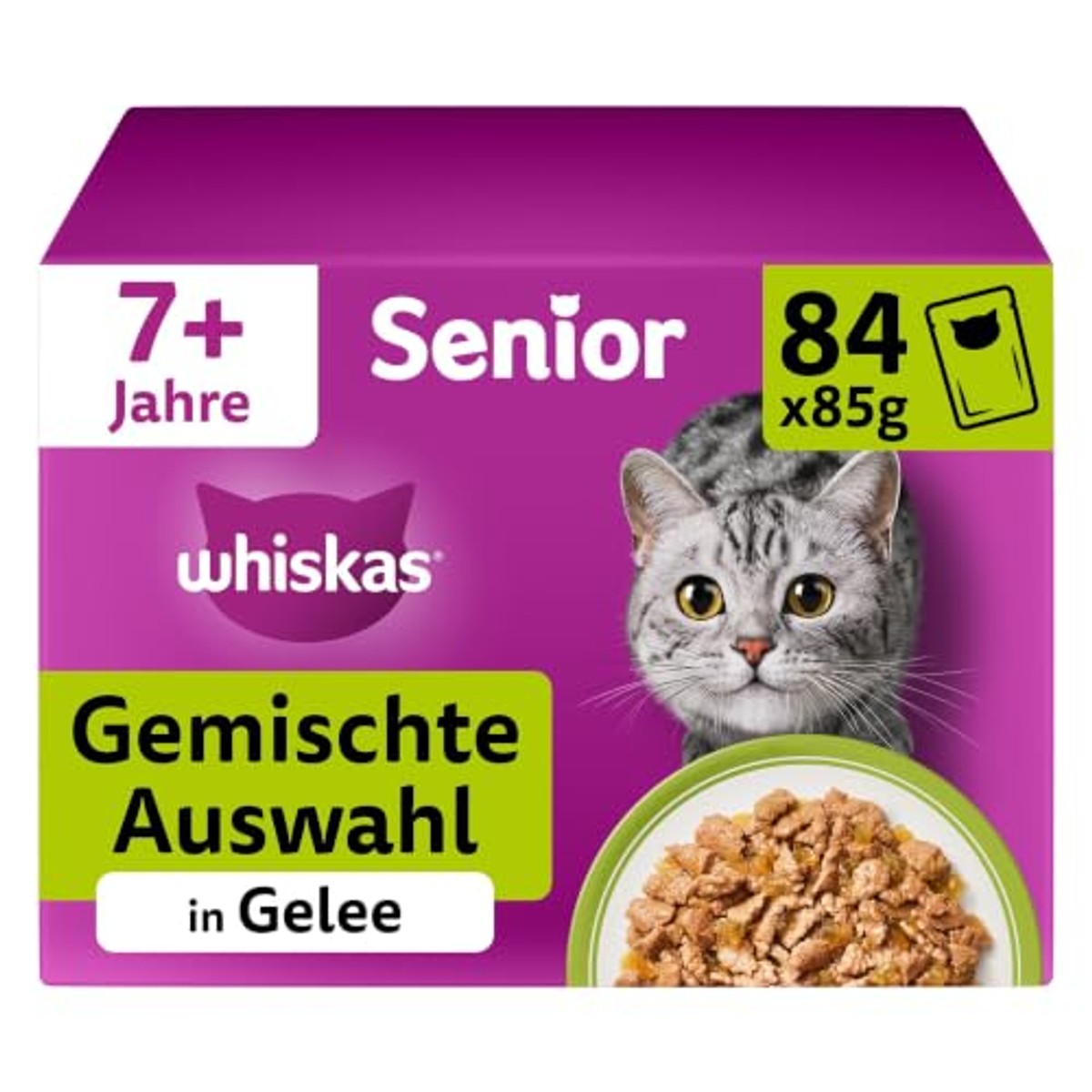 Whiskas Senior 7+ natvoer kattenvoer gemengde selectie 84 x 85 g - 3-pack – foto 2