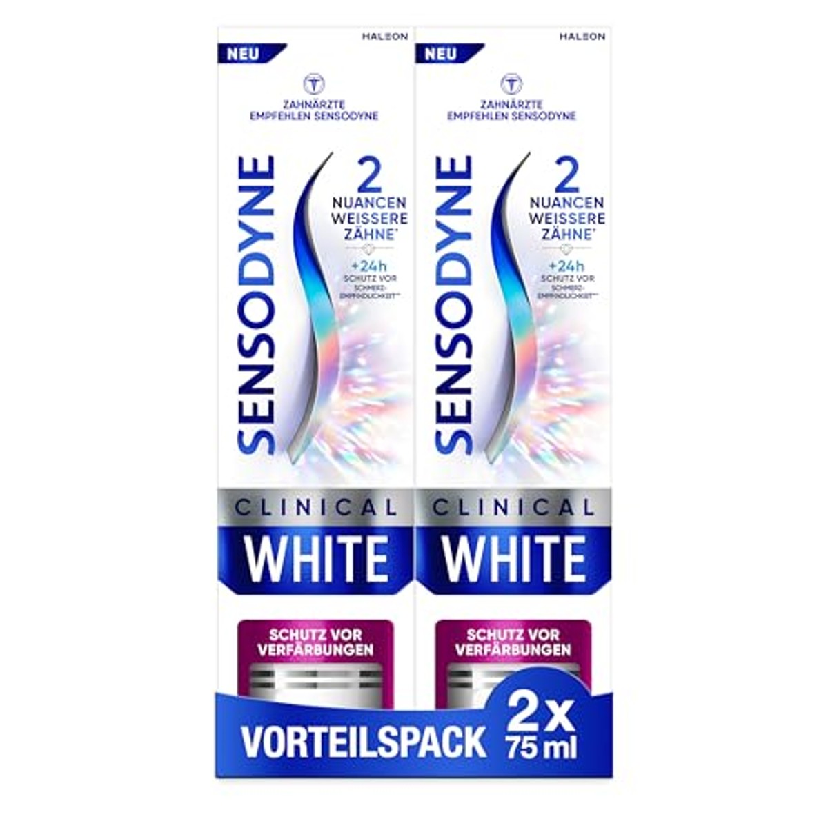Sensodyne Clinical WHITE tandpasta 75 ml, verpakking van 2 – Sensodyne