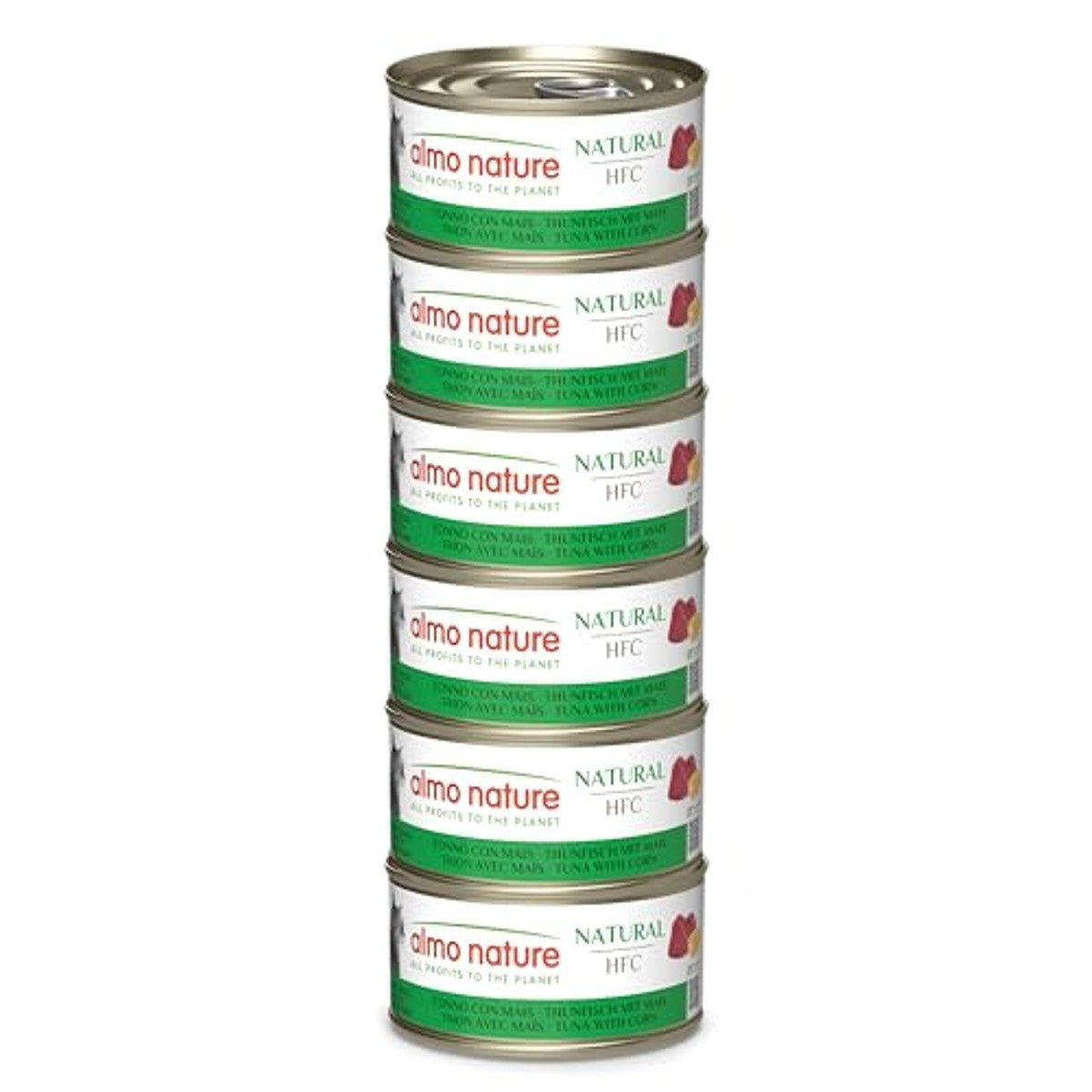 Almo Nature HFC Natural Natvoer Tonijn en Maïs 6 x 70 g - 3-pack