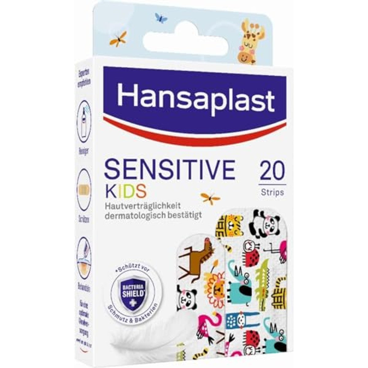 Hansaplast Kids Sensitive pleisters diermotieven 20 strips - 6-pack