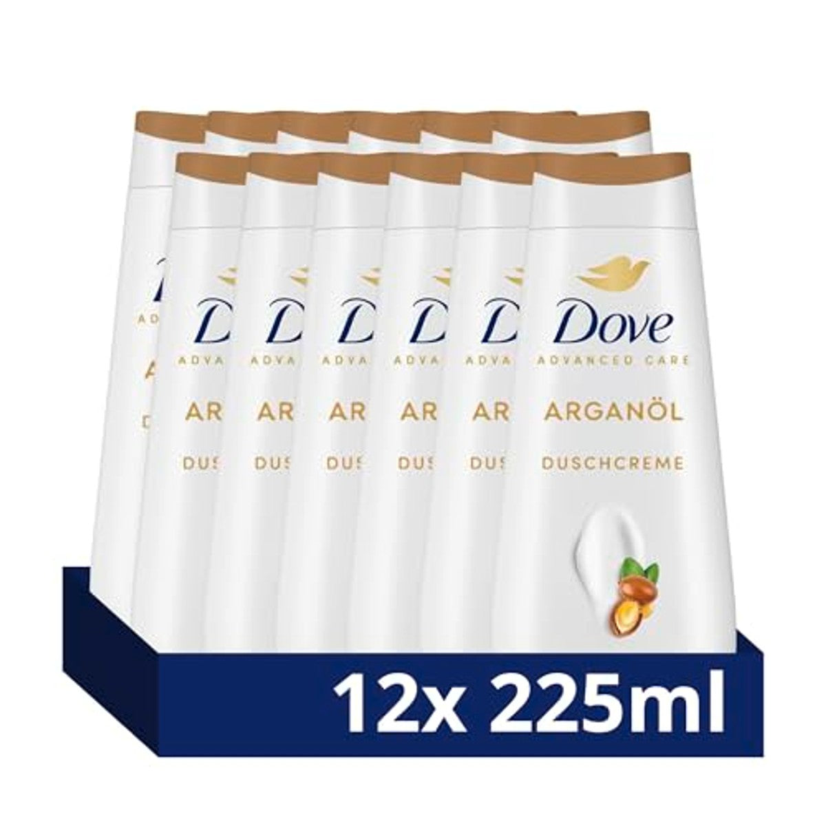 Dove Advanced Care Douchecrème Intensieve Verzorging & Olie 12 x 225 ml – Dove