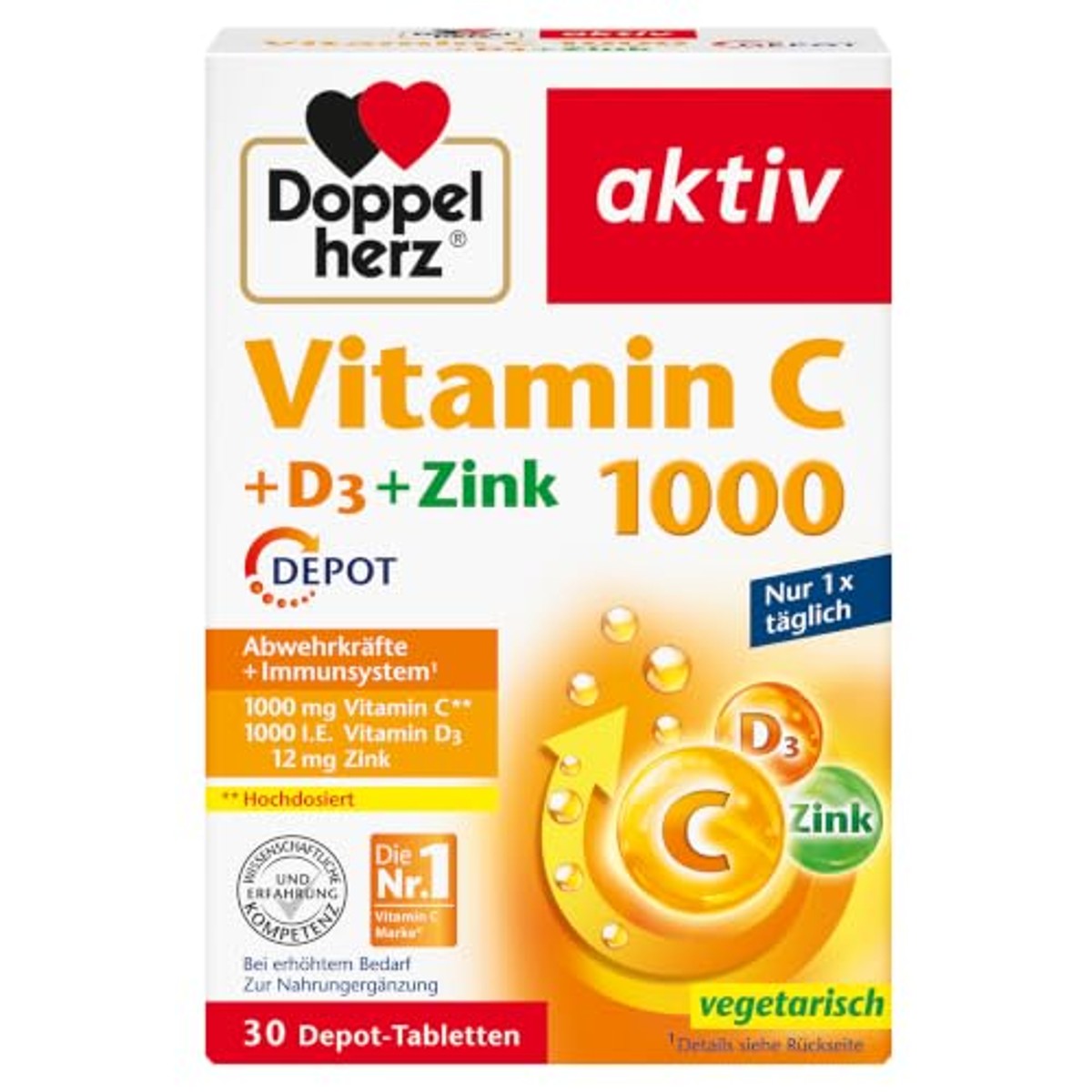 Doppelherz Vitamine C 1000 + D3 + zink – Doppelherz