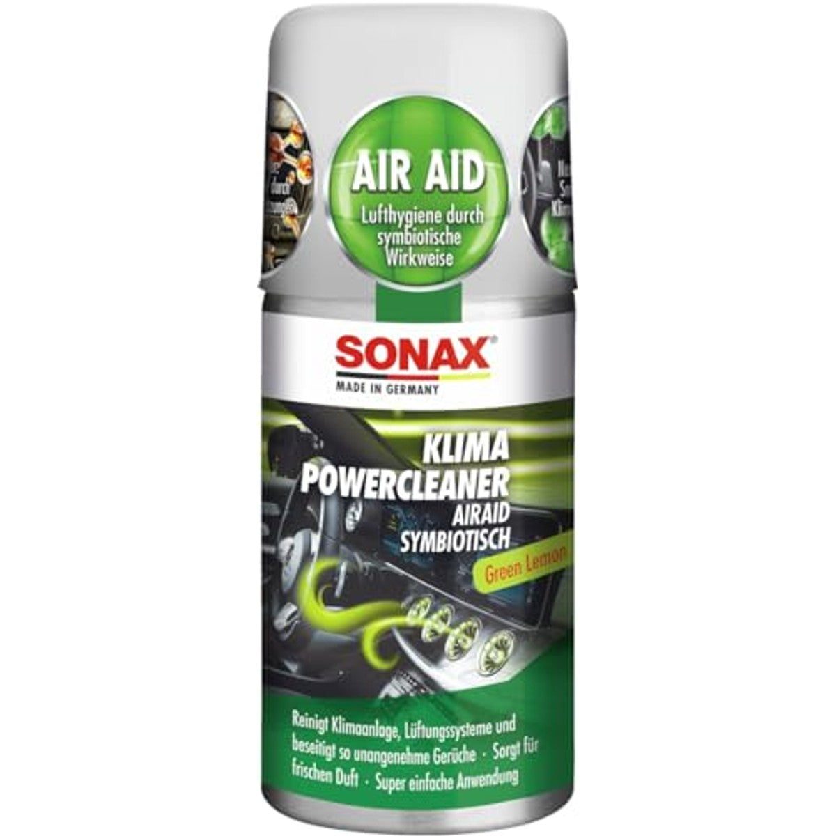 SONAX KlimaPowerCleaner AirAid Green Lemon 6 x 100 ml - Voordeelverpakking