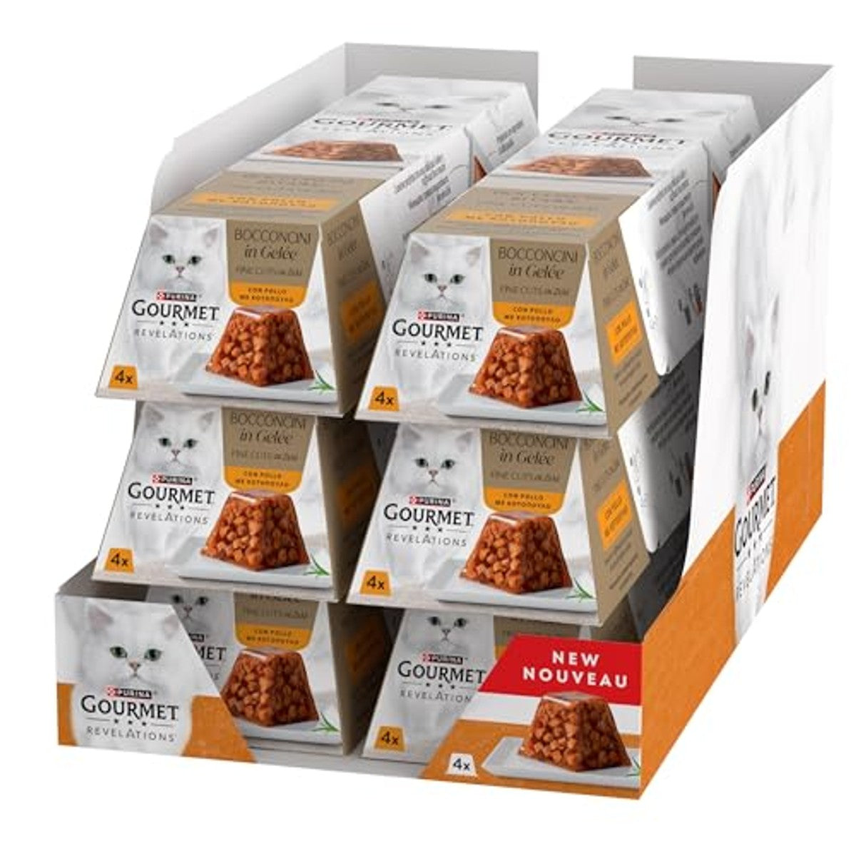 Gourmet Revelations natvoer kattenvoer gelei Kip 24 x 57 g - 3-pack