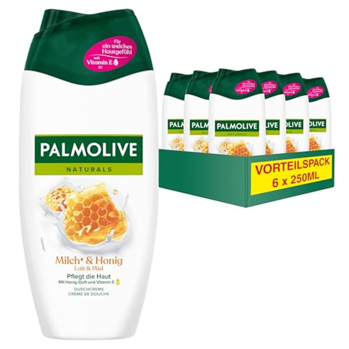 Palmolive Naturals Melk & Honing douchecrème 6 x 250 ml – Palmolive