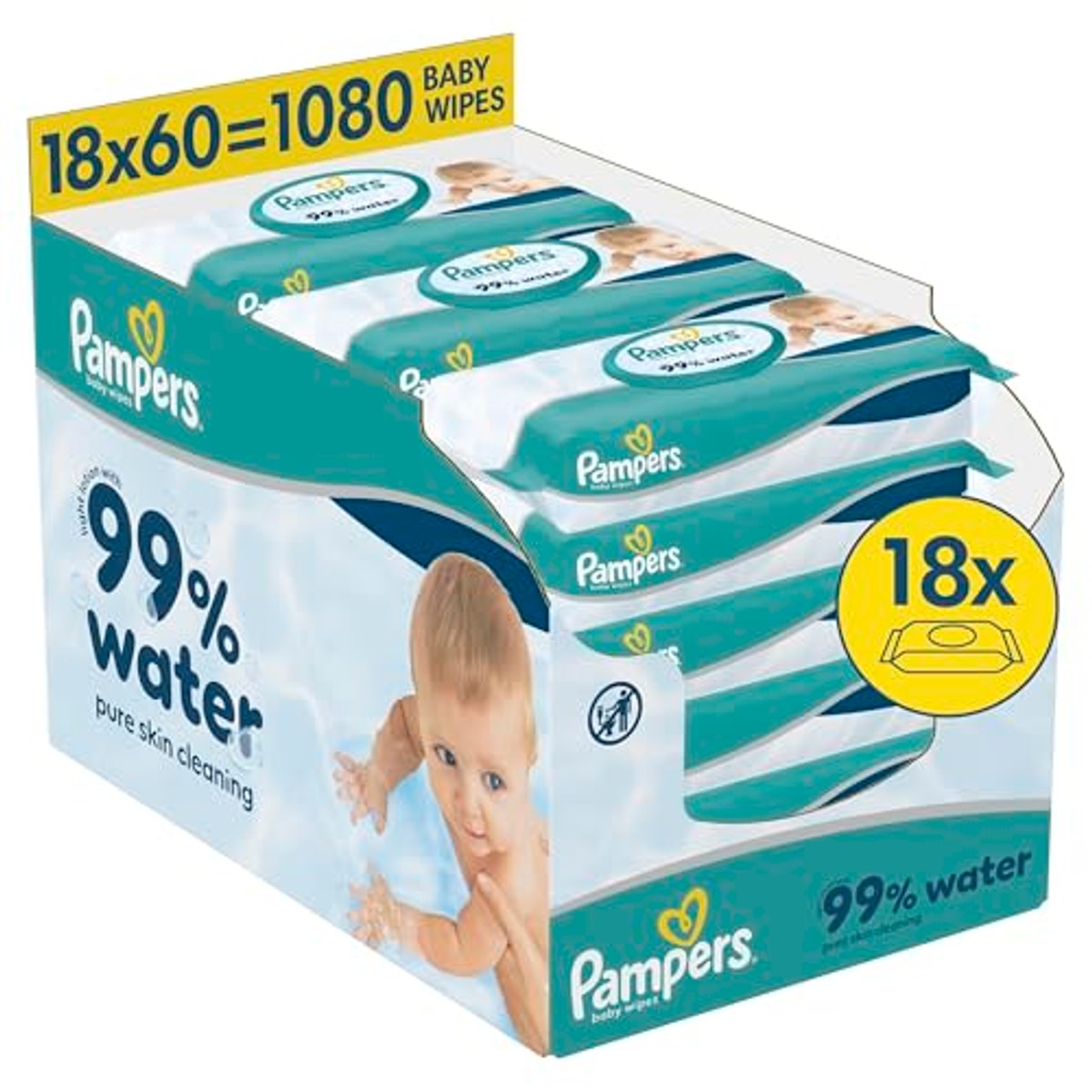 Pampers 99% Water babydoekjes 1080 stuks – Pampers