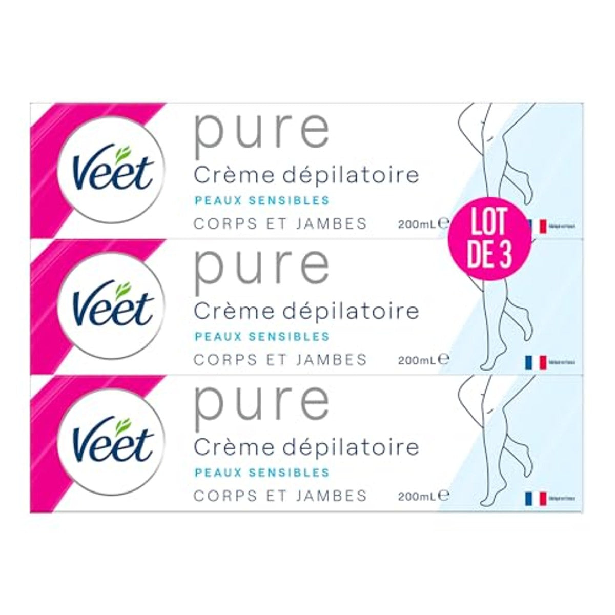 Veet Minima Pure ontharingscrème 200 ml (3 stuks) – Veet