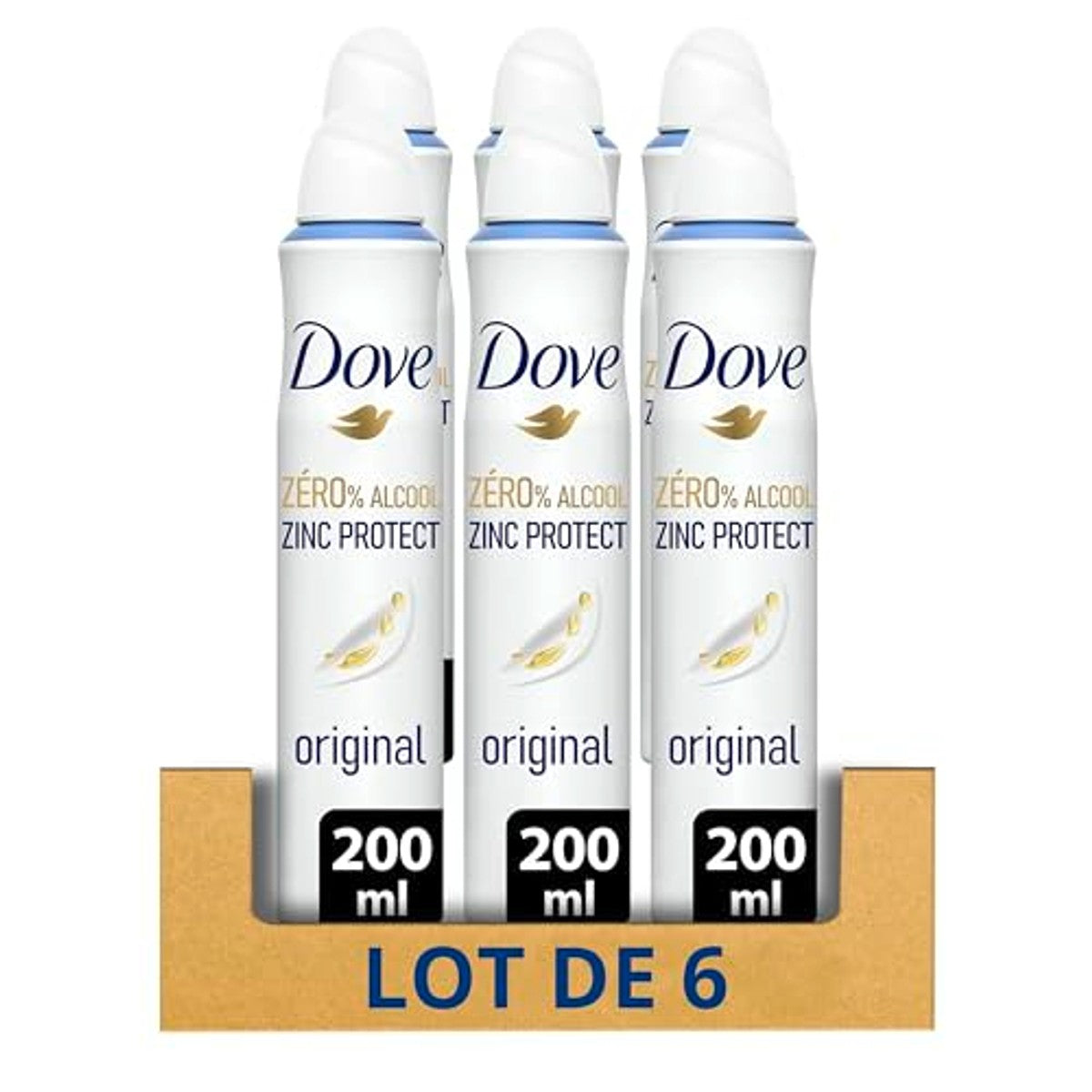 Dove Original Zinc Protect Deospray Dames 6 x 200 ml – Dove