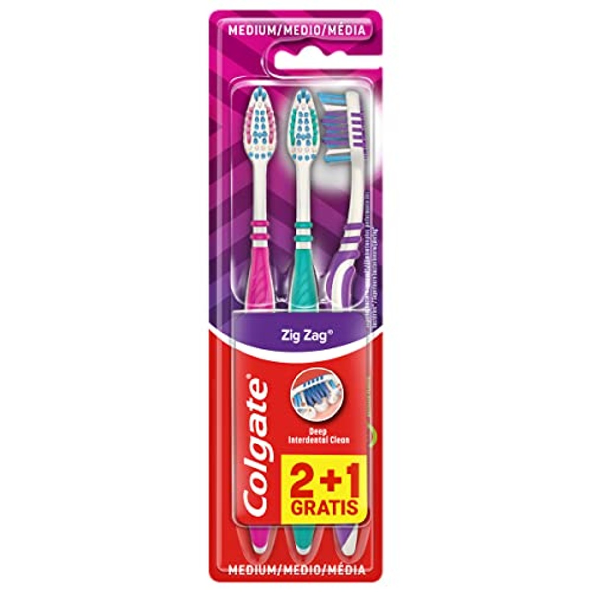 Colgate Zig Zag tandenborstel middel 1 stuk – Colgate
