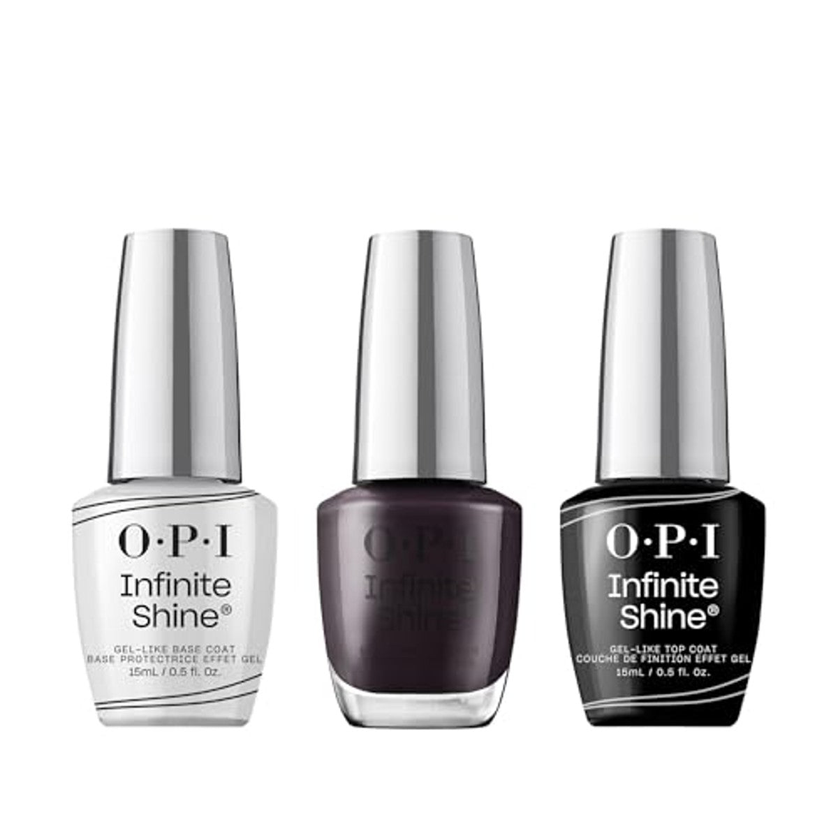 OPI Infinite Shine Set Base Coat + Lincoln Park After Dark + Top Coat 3 x 15 ml - 6-pack