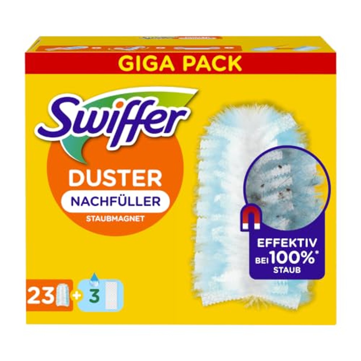 Swiffer Stofmagneet navulverpakking 23 doeken + 3 vochtige - 3-pack