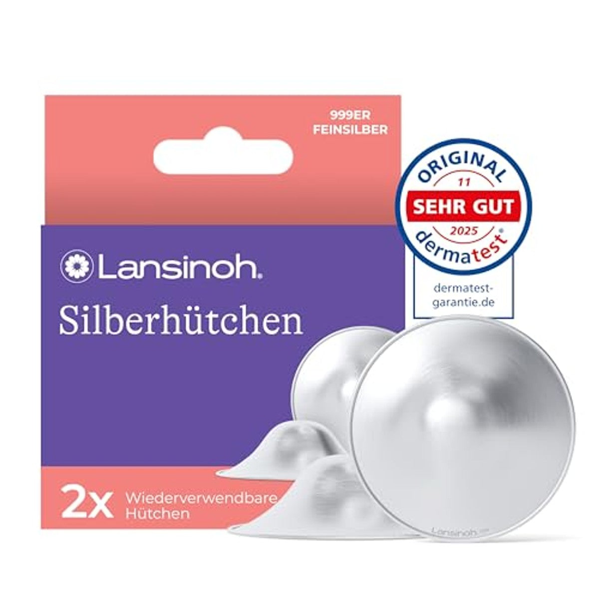 Lansinoh Zilveren Hoedjes voor Tepels 2 stuks - 3-pack