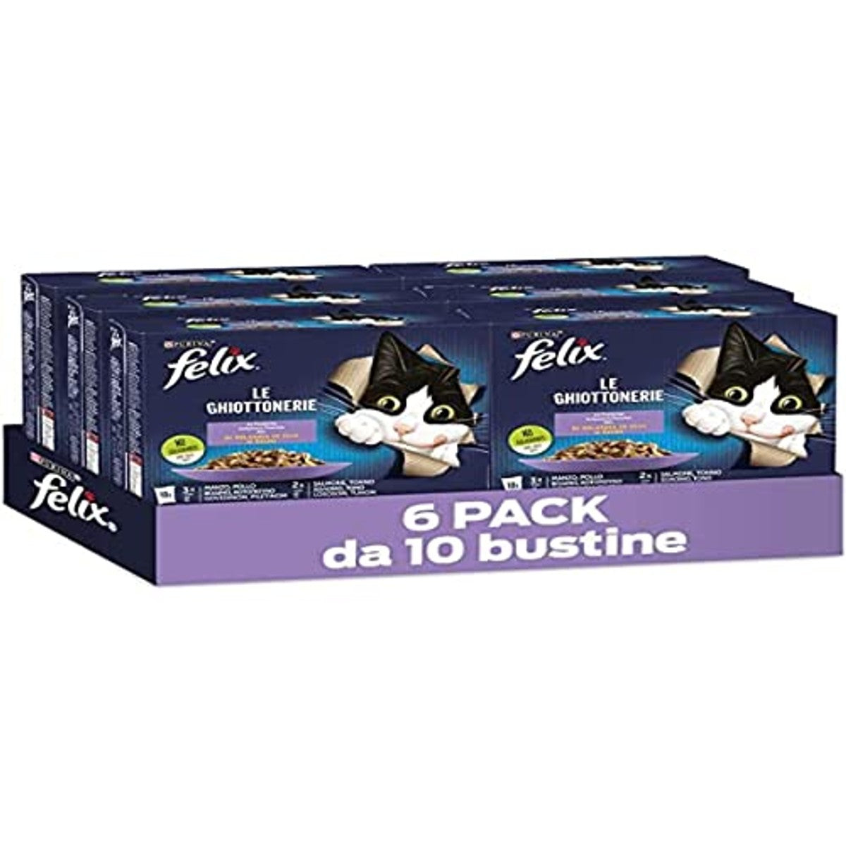 Felix Le Ghiottonerie natvoer kat 60 zakjes à 3 x 85 g - Voordeelverpakking