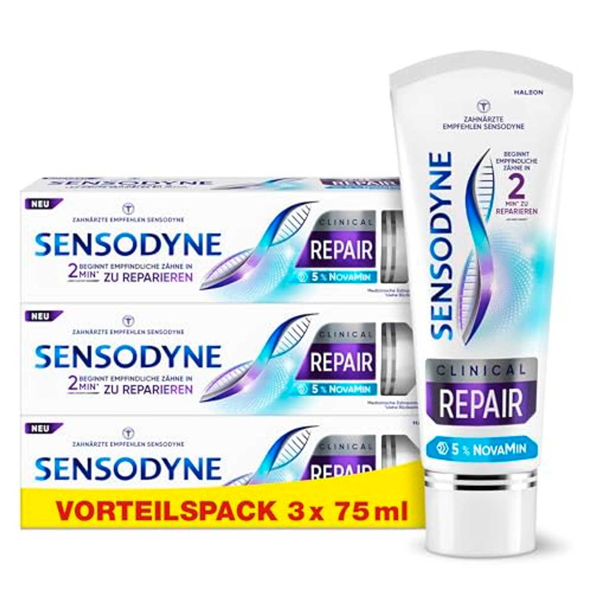 Sensodyne Clinical Repair 5% NovaMin 3 x 75 ml – Sensodyne