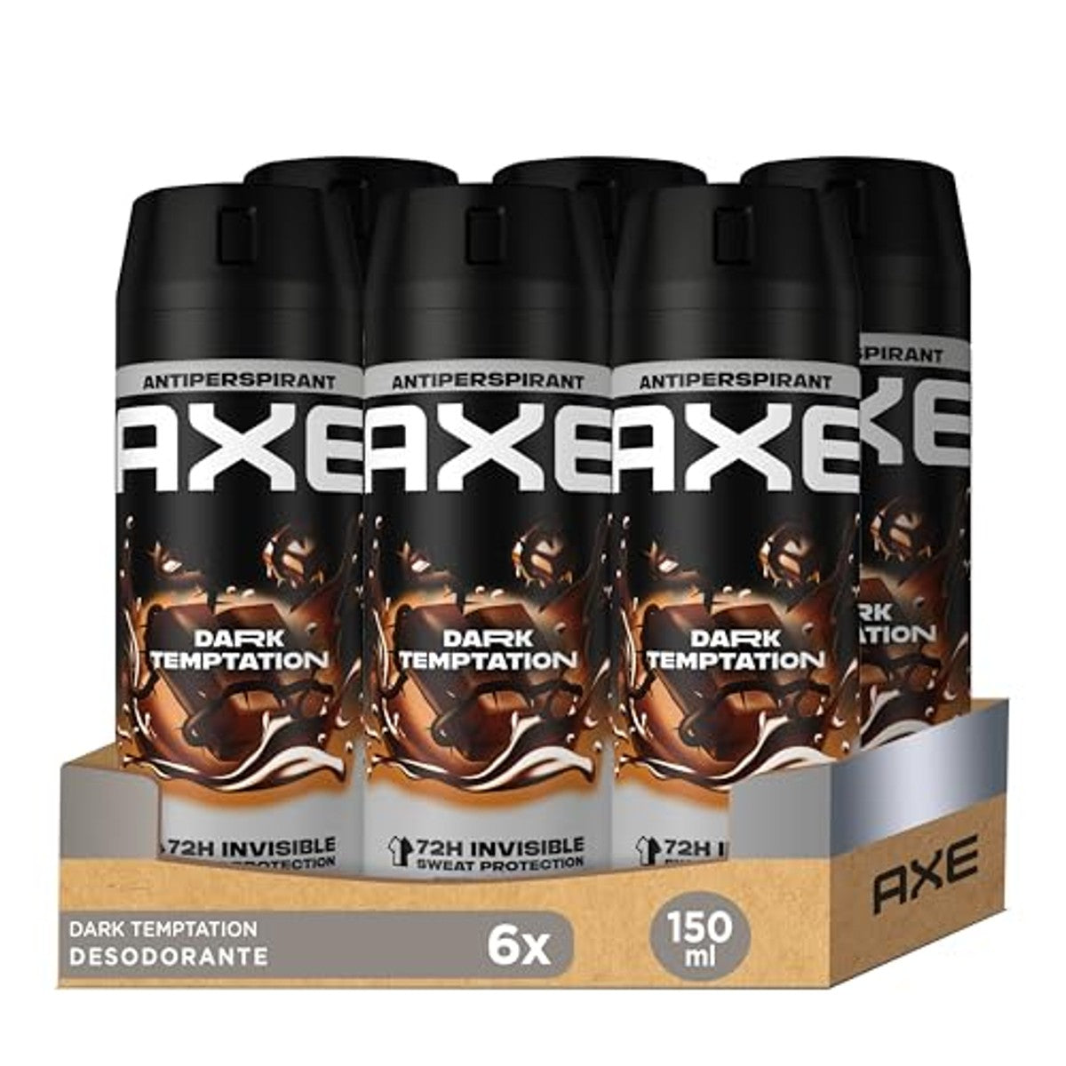 Axe Dark Temptation Deodorant voor heren 150 ml 6 stuks – Axe