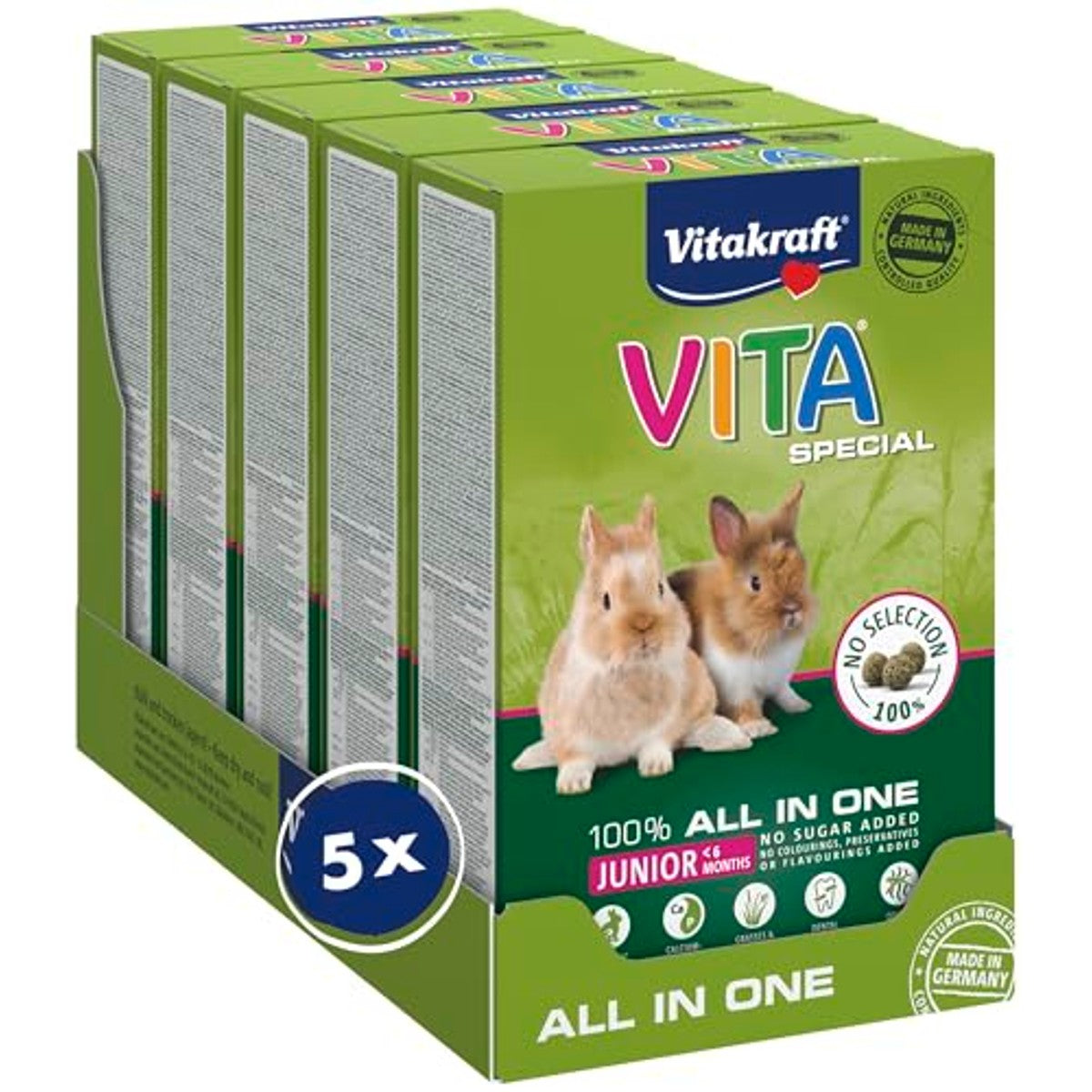 Vitakraft Vita Special Junior knaagdiervoer dwergkonijn 5 x 600 g - 3-pack