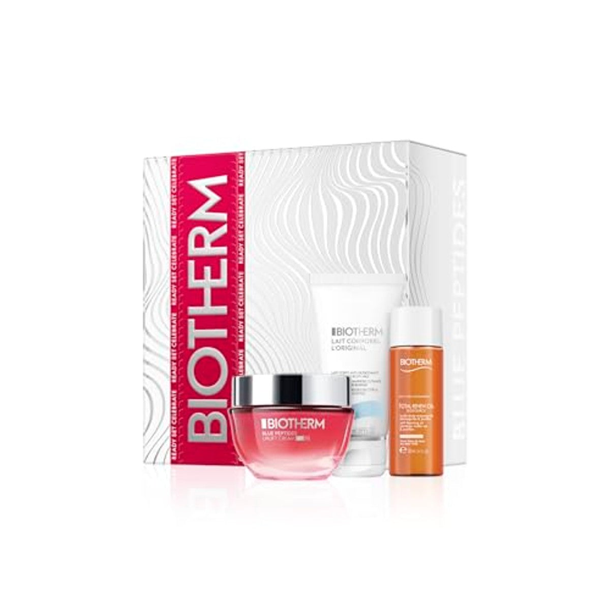 Biotherm Blue Peptides Uplift SPF 30 Set (Cream 50 ml, Total Renew Oil 30 ml & Lait Corporel 50 ml) - 3-pack