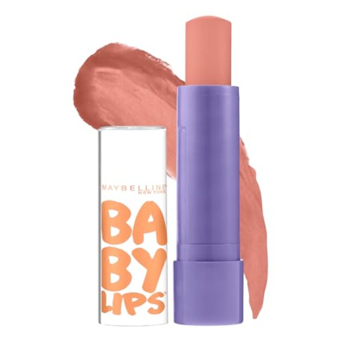 Maybelline New York Baby Lips Verzorgende lippenbalsem voor 8 uur vocht met SPF 20 & reparatieconcentraat, babyzachte lippen en fruitige perzikgeur, nr. Peach Kiss, 4,8 g – MAYBELLINE