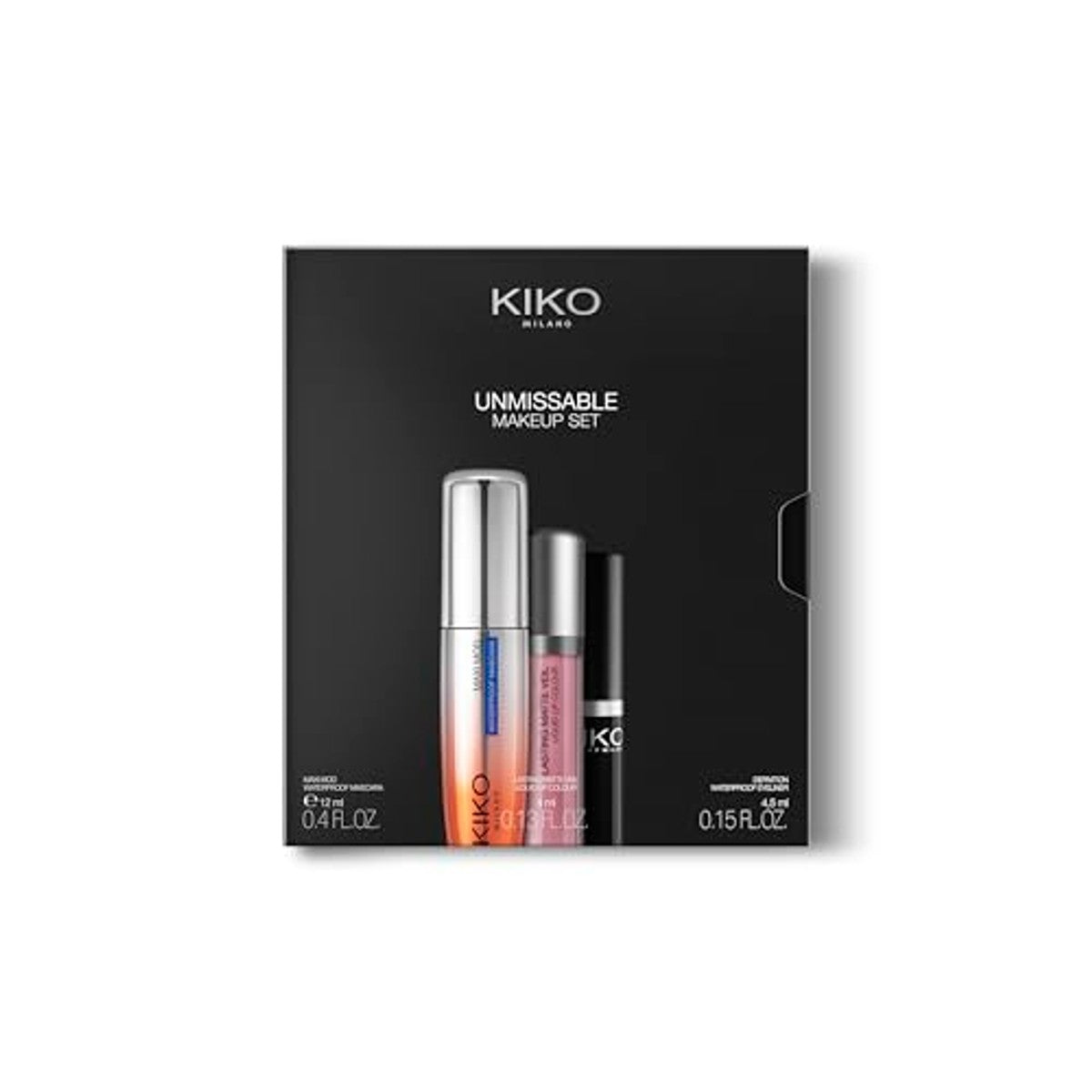Kiko Milano Onmisbare Make-up Set Mascara Eyeliner en Lippenstift - 3-pack