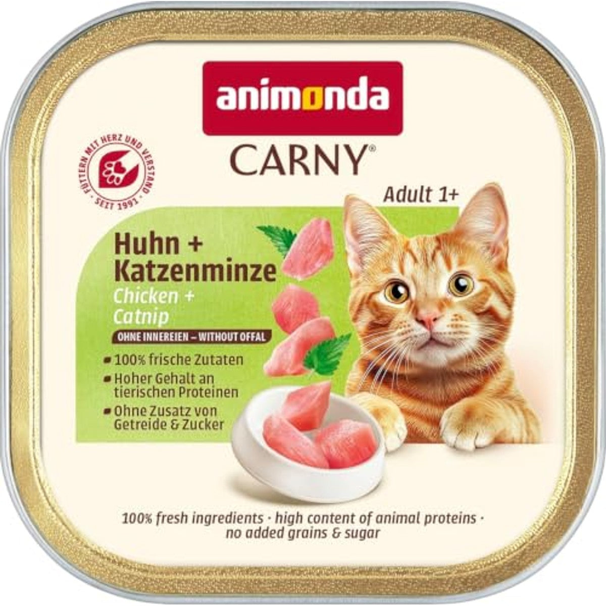 animonda Carny Adult natvoer kattenvoer kip & kattenkruid 32 x 85 g - 6-pack