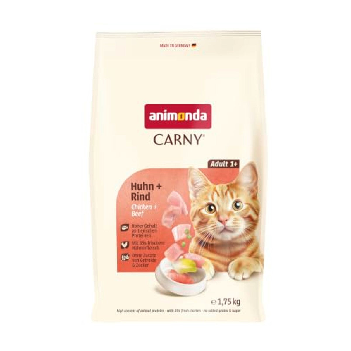 animonda Carny droogvoer kat kip en rundvlees 1 x 1,75 kg - 3-pack