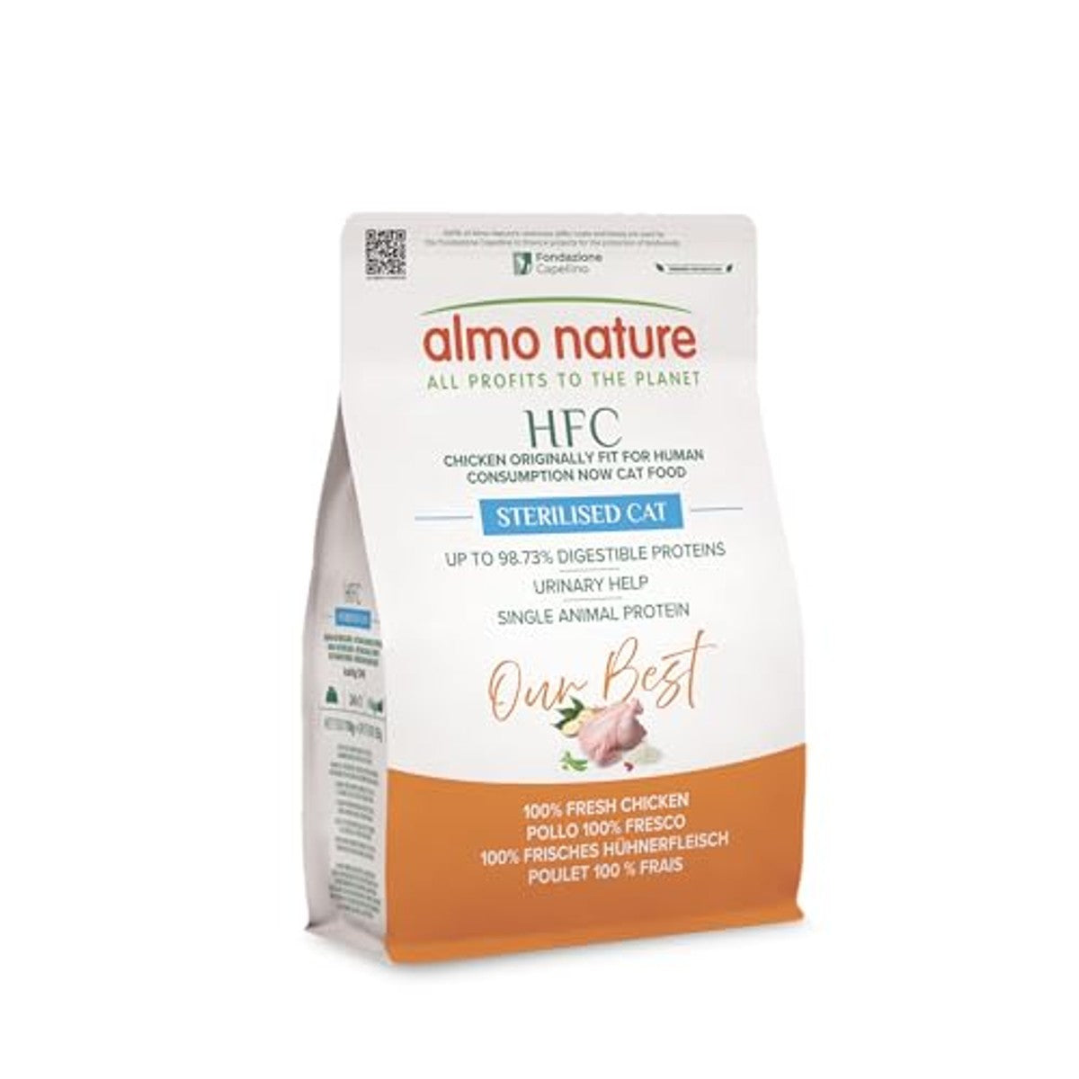 Almo Nature HFC Our Best Droogvoer voor Gesteriliseerde Katten Verse Kip 300 g - 6-pack