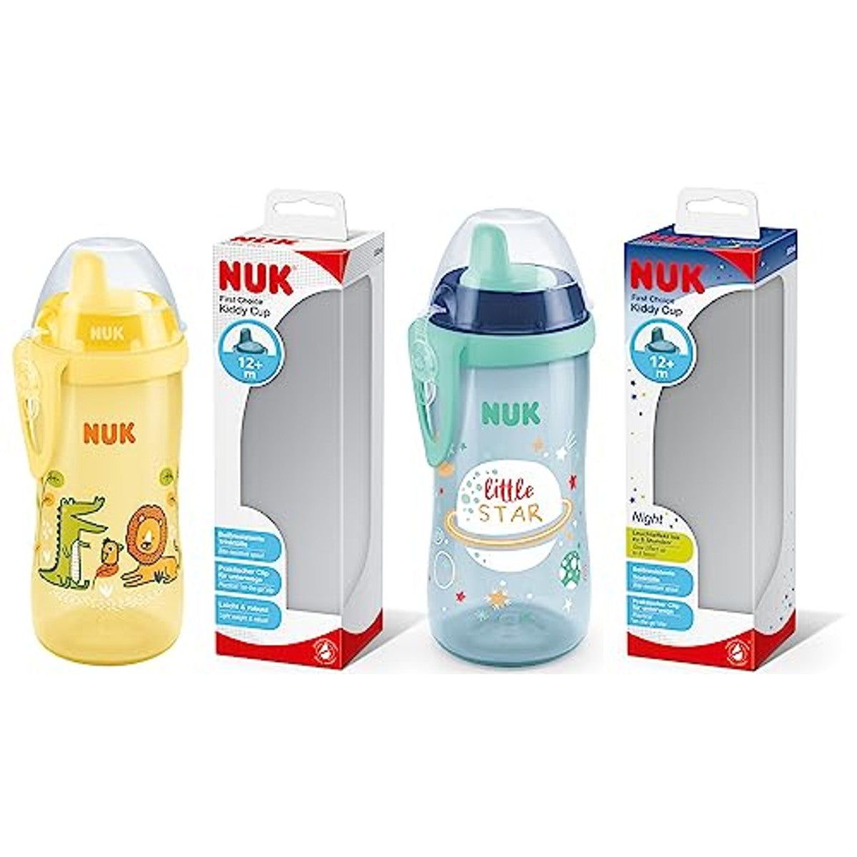 NUK Kiddy Cup Night & First Choice Kiddy Cup 3 x 300 ml - Voordeelverpakking