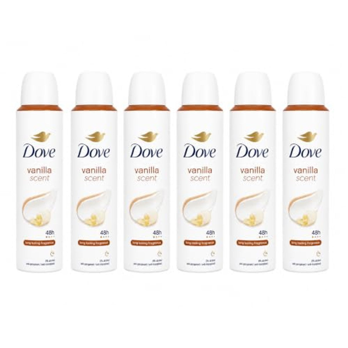 Dove Vanilla Scent Spray Base Care 6 x 150 ml - Voordeelverpakking