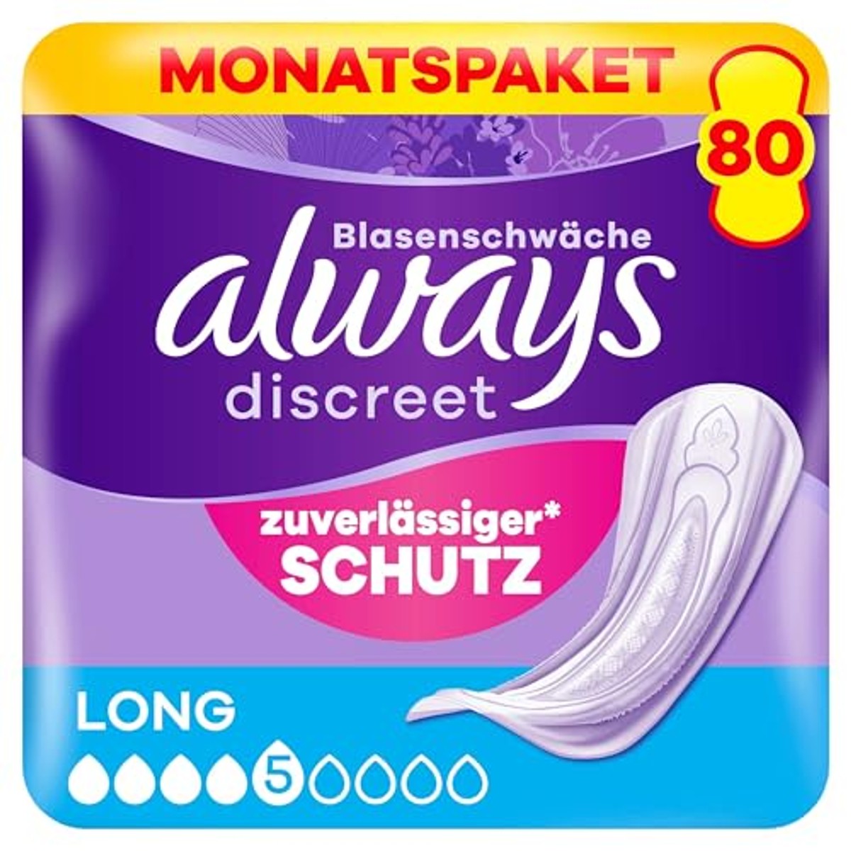Always Discreet Long incontinentie-inlegzolen 80 stuks – Always Discreet