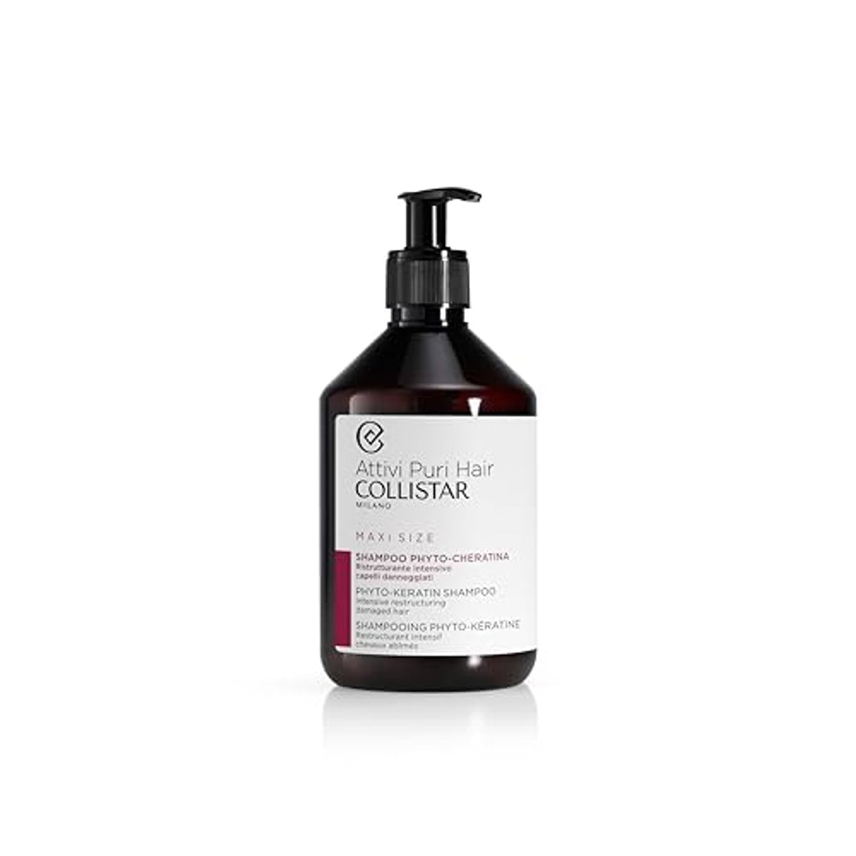 Collistar Attivi Puri Hair Phyto Keratine-Shampoo 500 ml - 3-pack