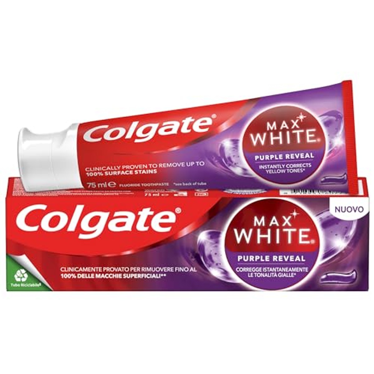 Colgate Max White Purple Reveal Tandpasta 12 x 75 ml – Colgate