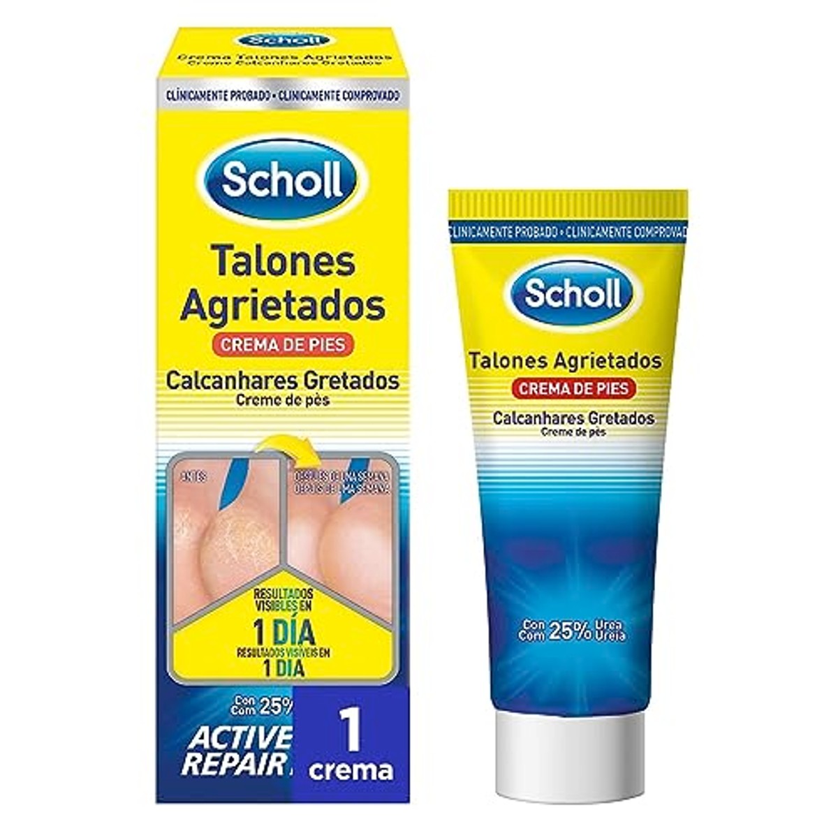 Dr. Scholl's Crème voor Gebarsten Hielen 6 x 60 ml - Voordeelverpakking