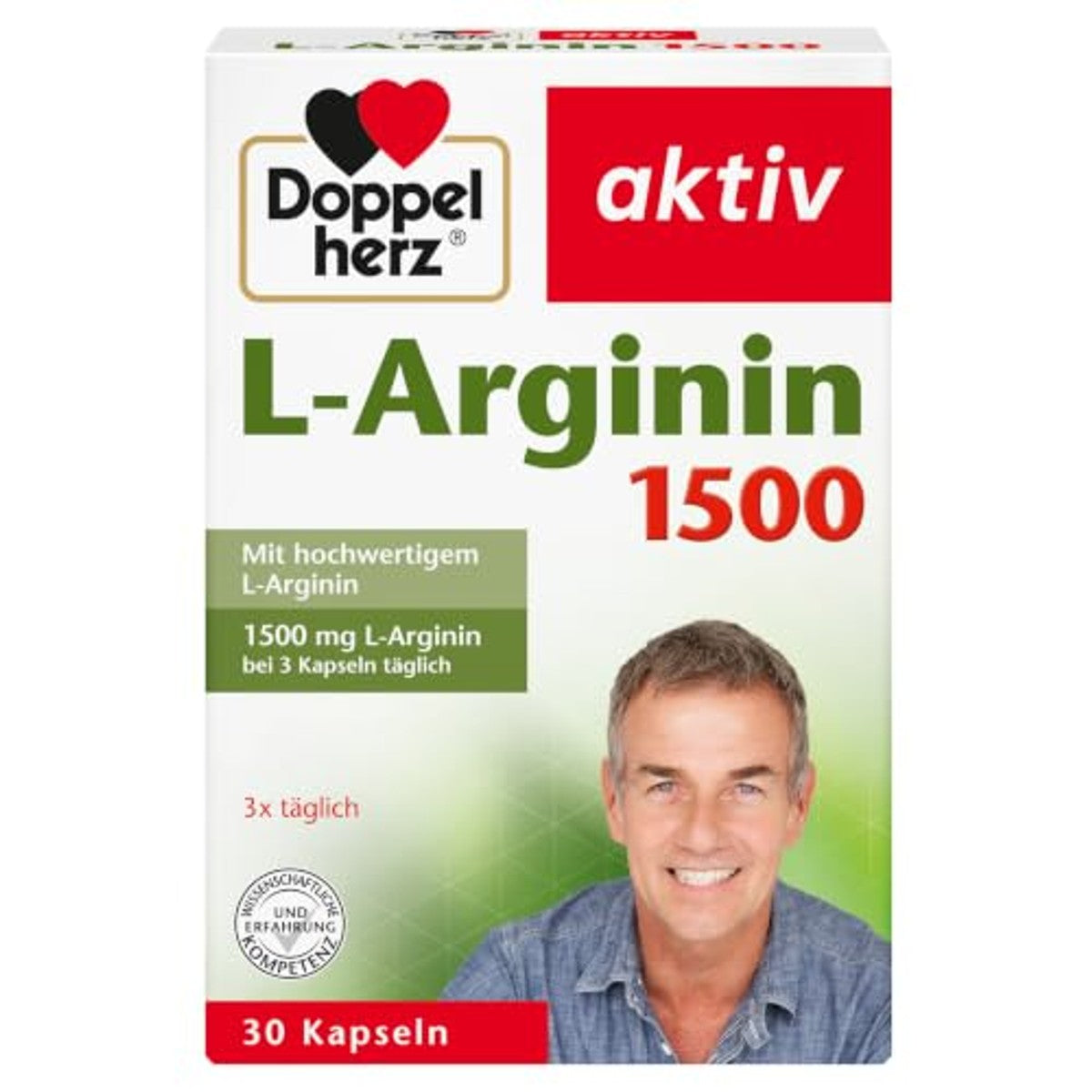 Doppelherz L-Arginine 1500 Voedingssupplement 30 Capsules - 3-pack