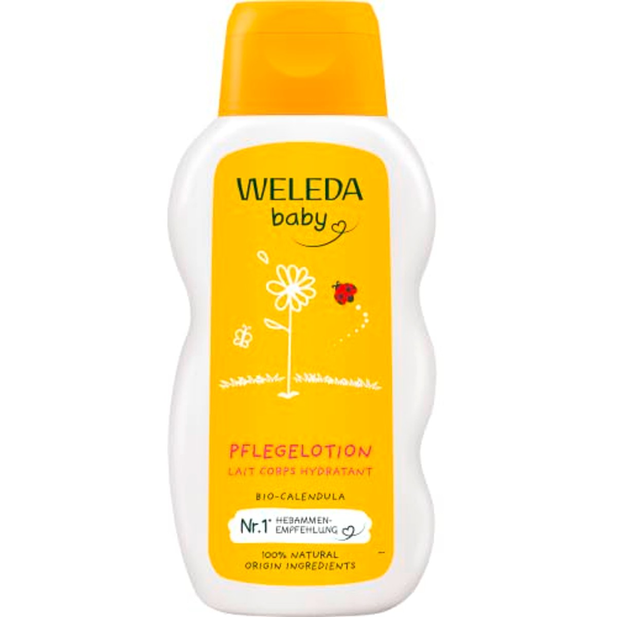 Weleda Baby Calendula Verzorgingsmelk 200 ml Gevoelige Huid - 3-pack