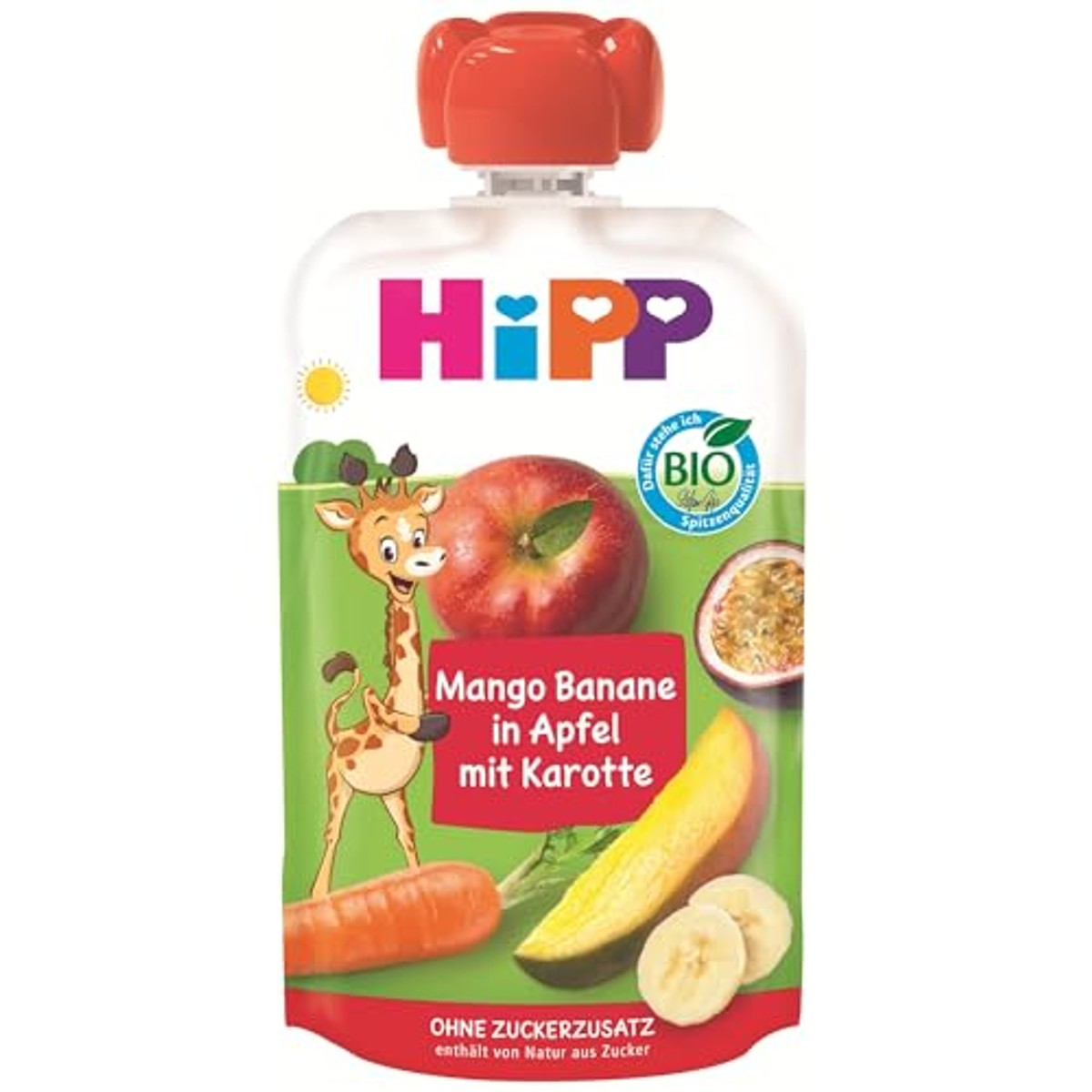 HiPP Biologische mango-banaan in appel met wortel 8 x 100 g – HiPP