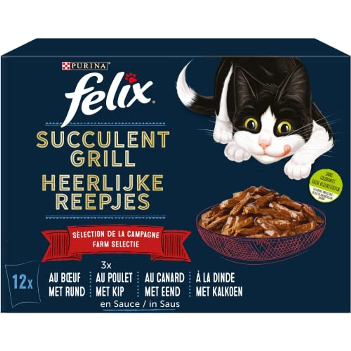 Felix Succulent Grill natvoer kattenvoer 72 x 80 g – foto 2