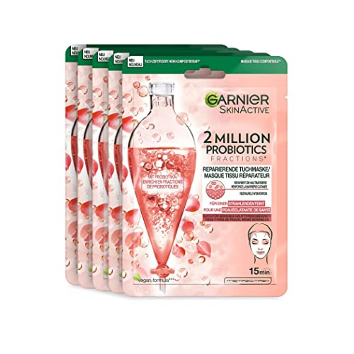 Garnier SkinActive 2 Million Probiotics doekmasker 5 stuks – Garnier