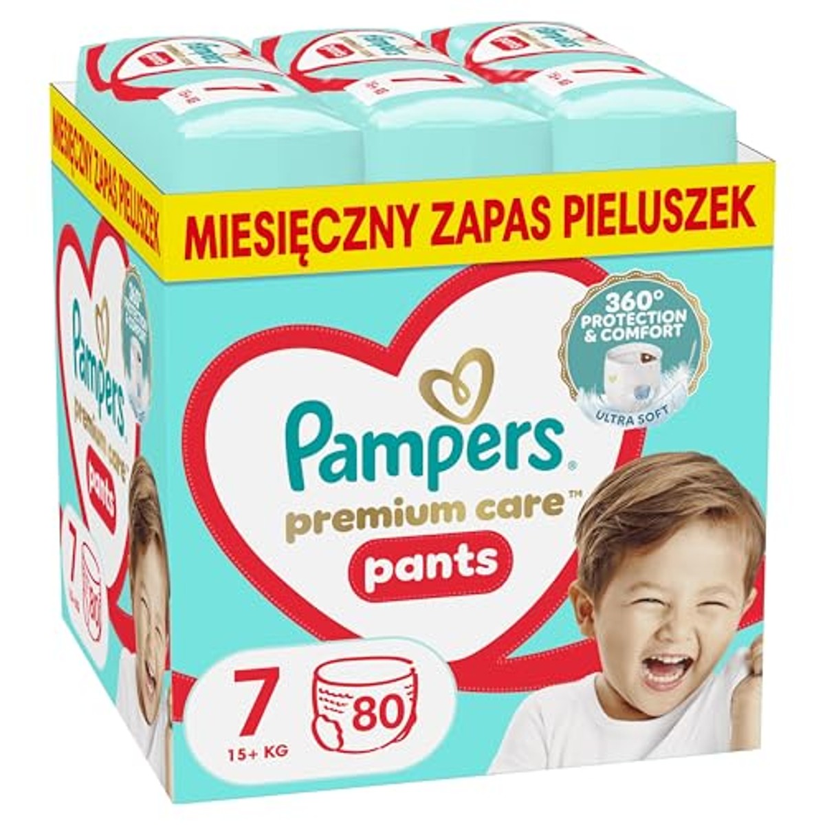 Pampers Premium Care luiers maat 7, 80 luiers+ 6 x 15 kg - Voordeelverpakking