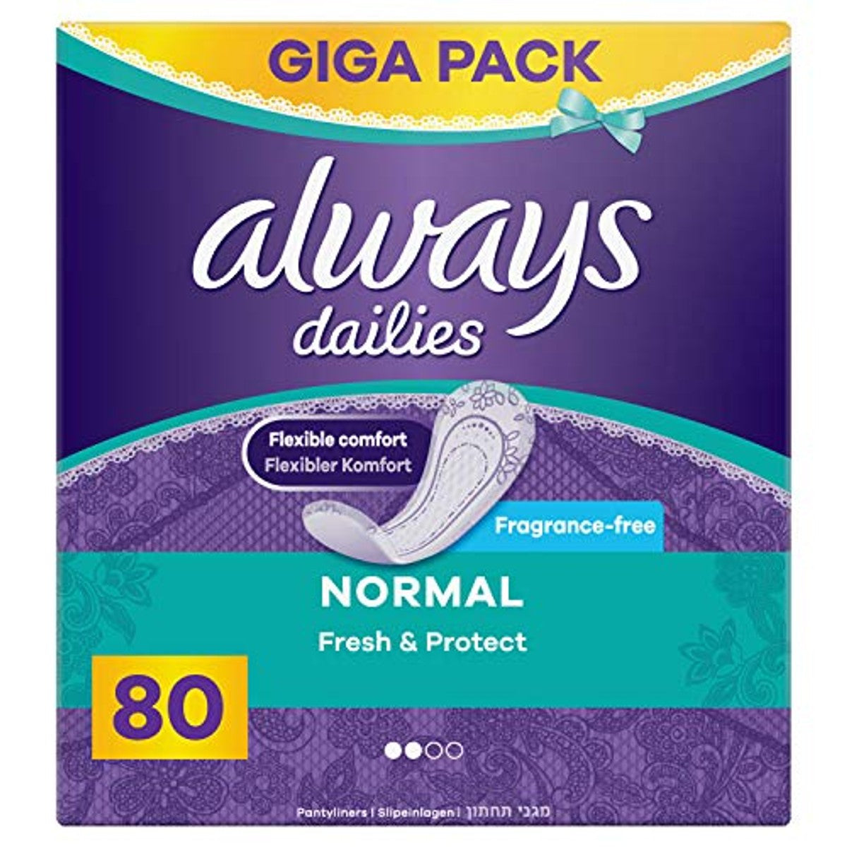 Always Dailies Normale Fresh & Protect Slippers 3 x 80 stuks - Voordeelverpakking