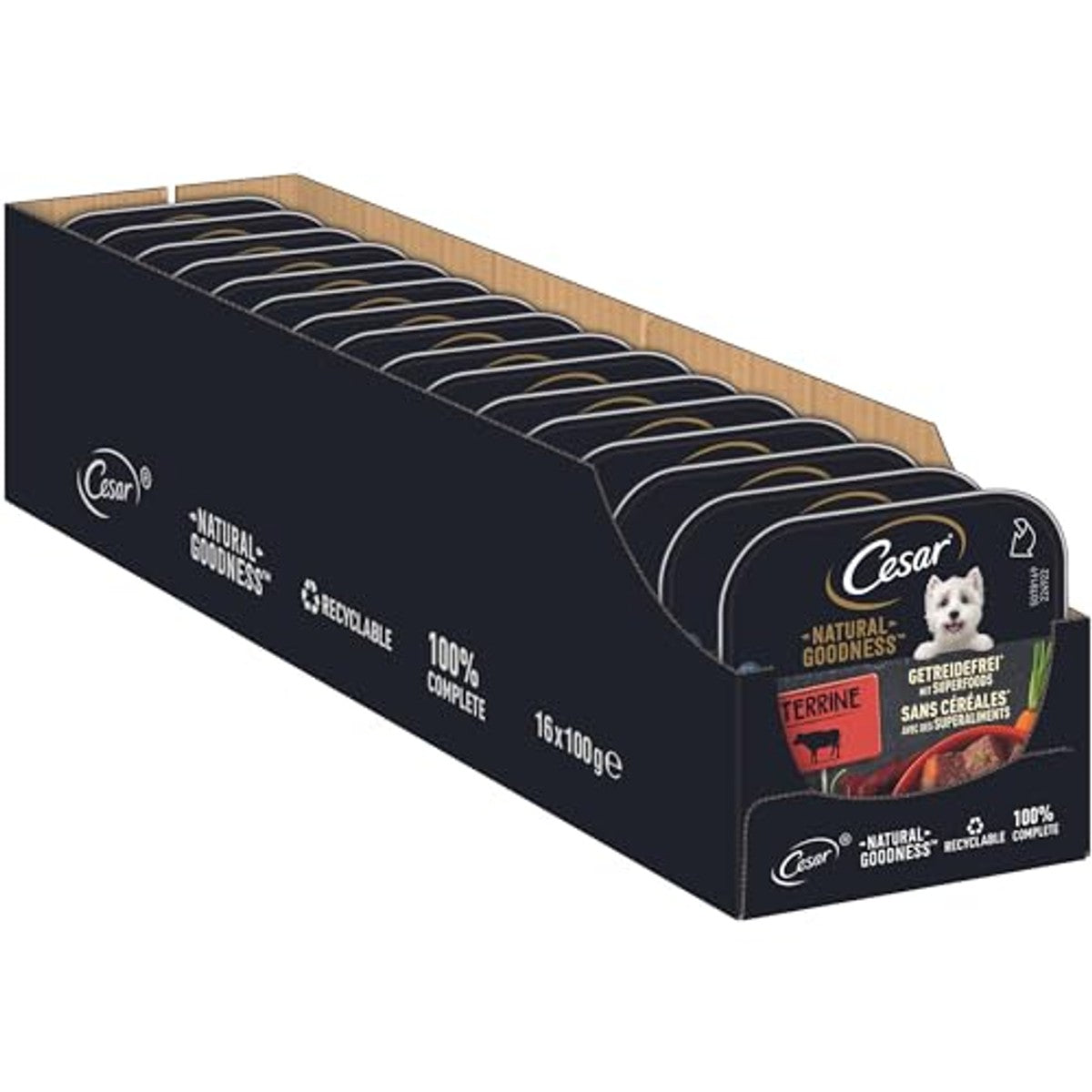 Cesar Natural Goodness hondenvoer terrine graanvrij rundvlees 16 x 100 g - 6-pack