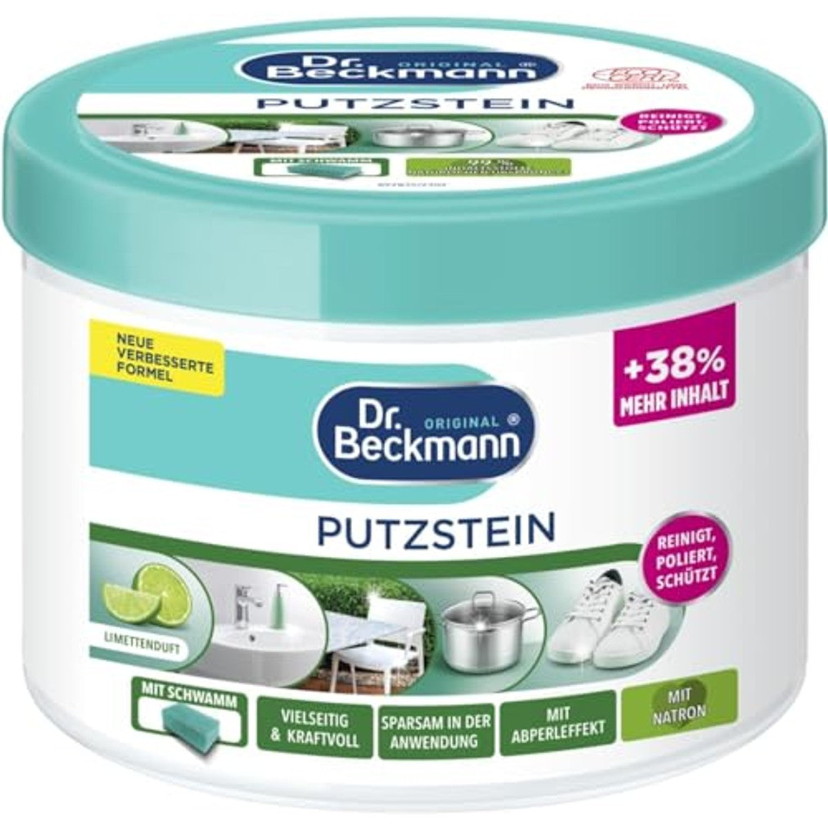 Dr. Beckmann Putzstein Universele reiniger met spons 550 g – Dr. Beckmann