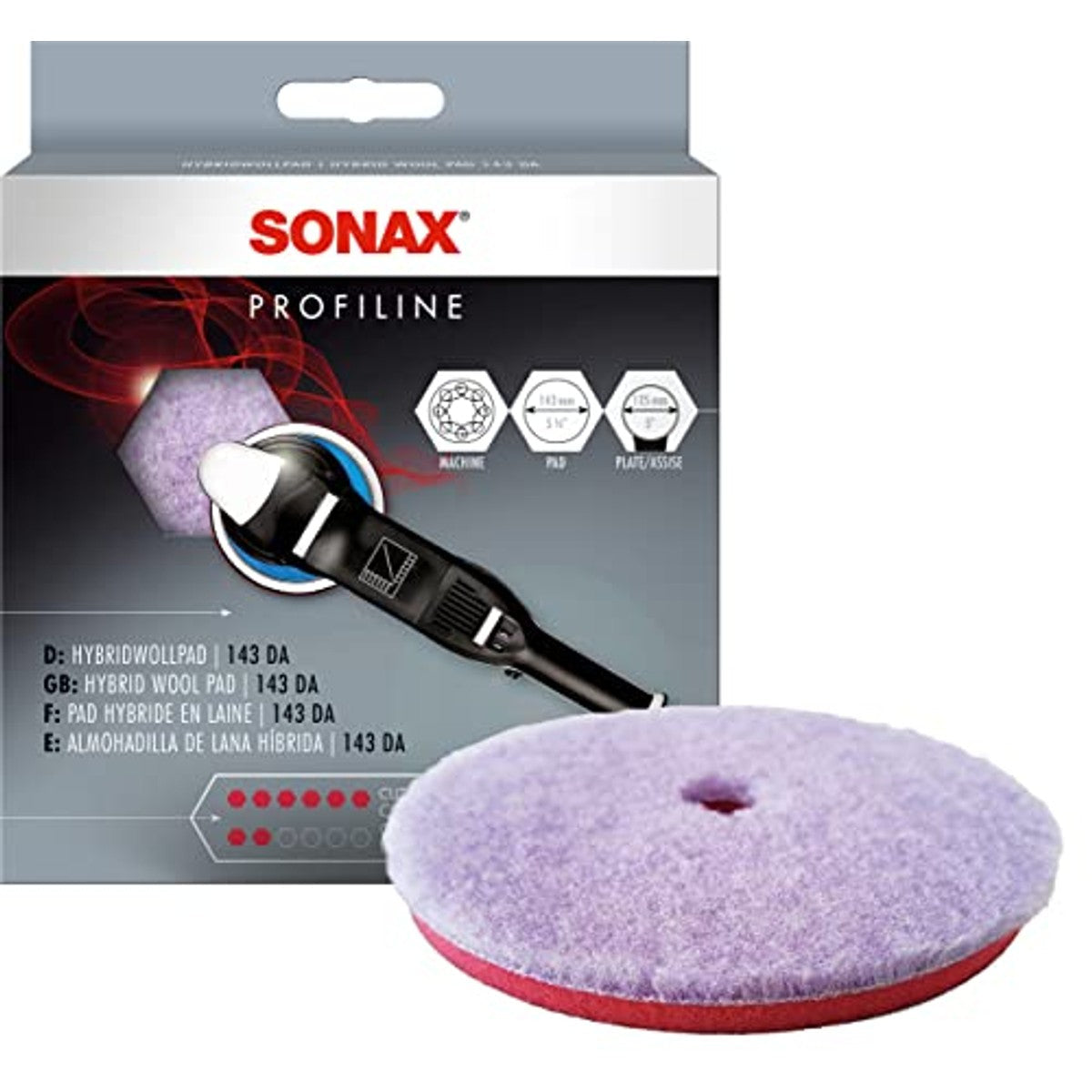 SONAX HybridWollPad 143 DA 3 x 1 stuk - Voordeelverpakking