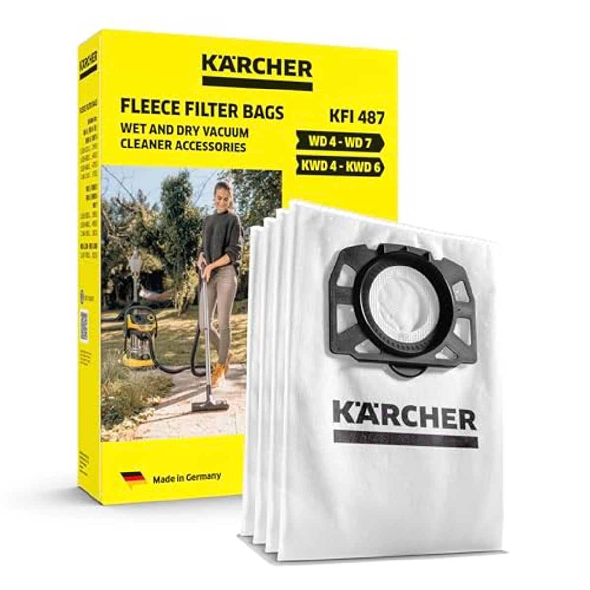 KÄRCHER vliesfilterzak KFI 487 - vier stuks – KÄRCHER