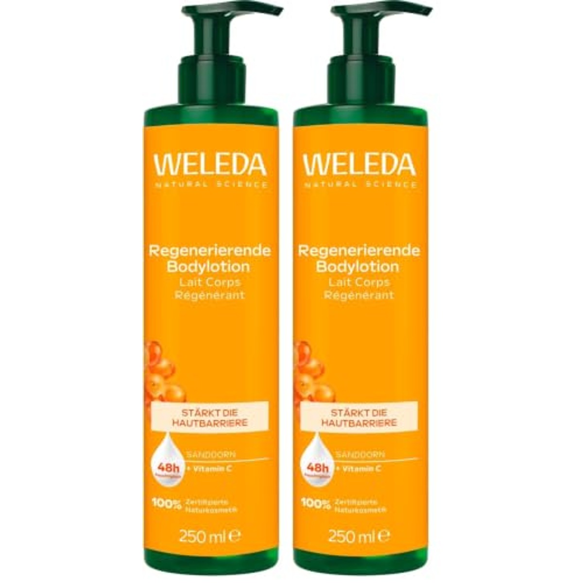 Weleda Bio Regenererende Bodylotion Duindoorn 250 ml - 3-pack
