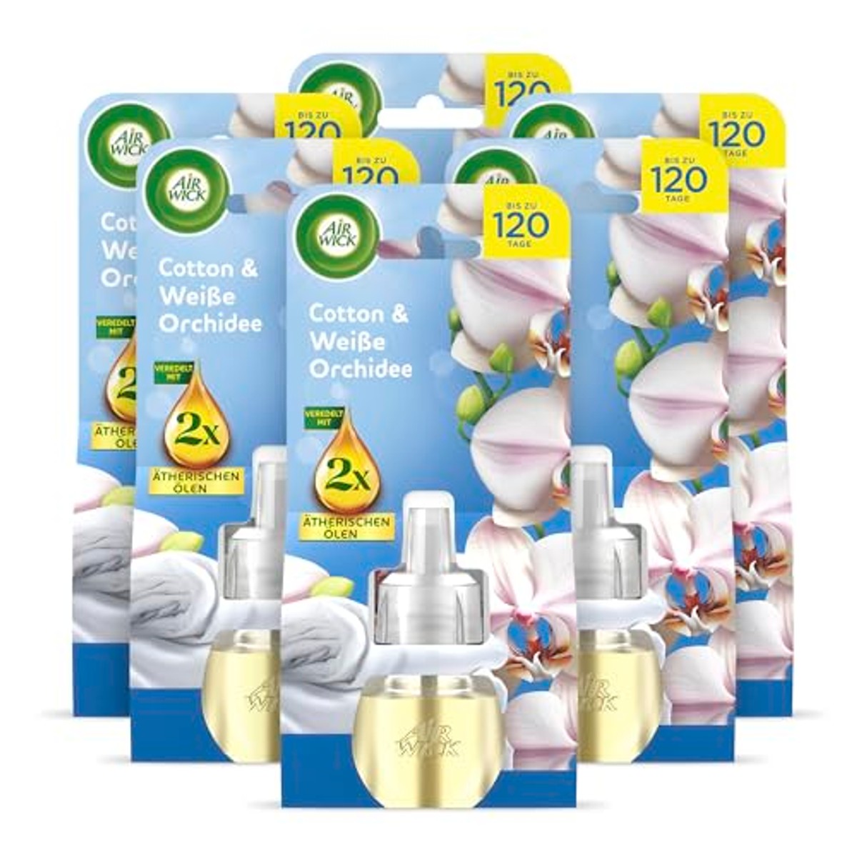 Air Wick Geurstekker navulling katoen en witte orchidee 6 x 19 ml – foto 2