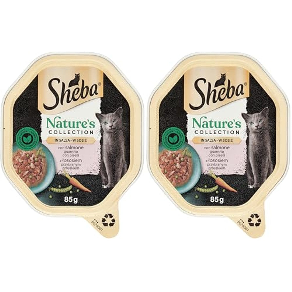 Sheba Nature's Collection natvoer kattenvoer zalm en erwten 22 x 85 g - 6-pack