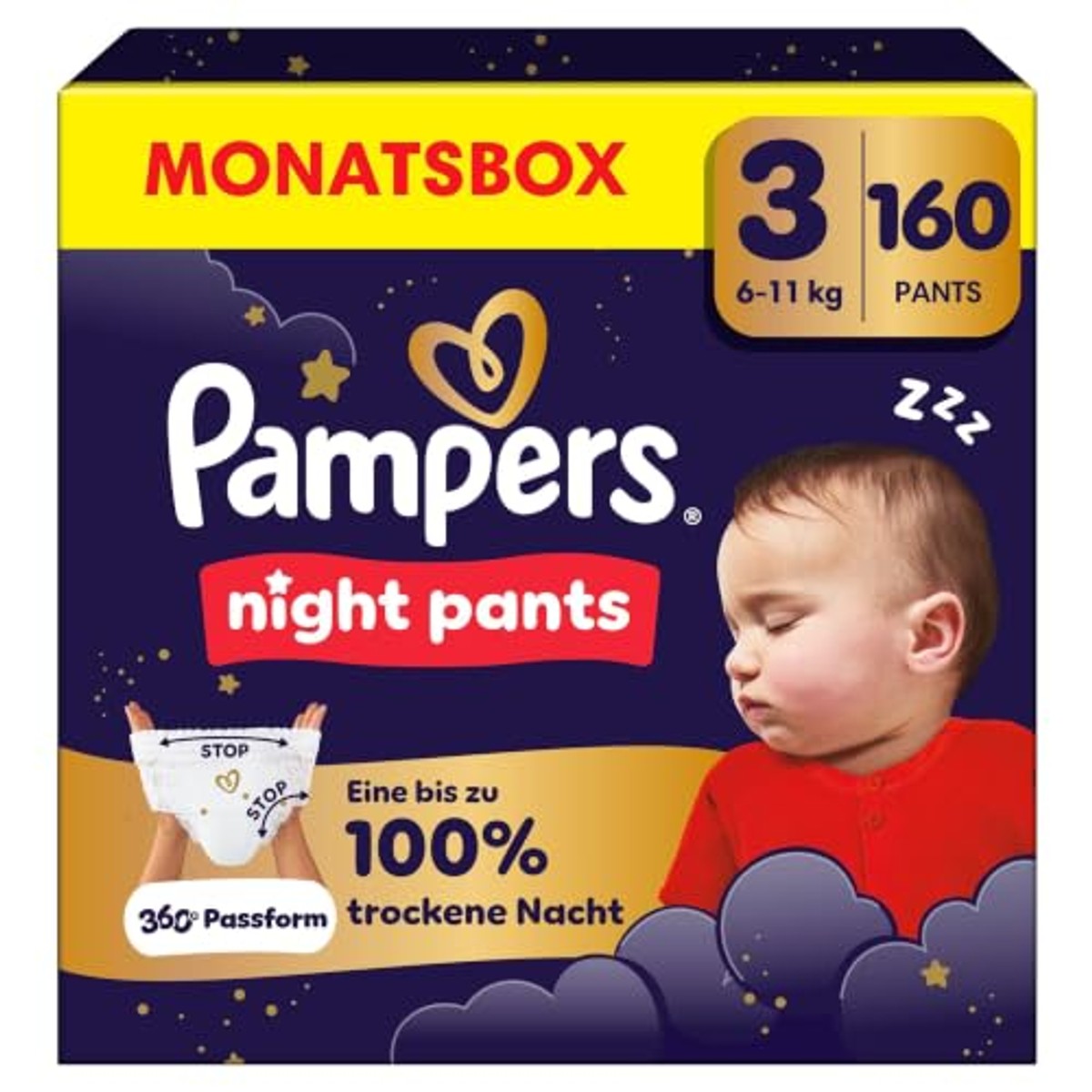 Pampers Night Pants maat 3 160 luiers 6 6 x 11 kg - Voordeelverpakking