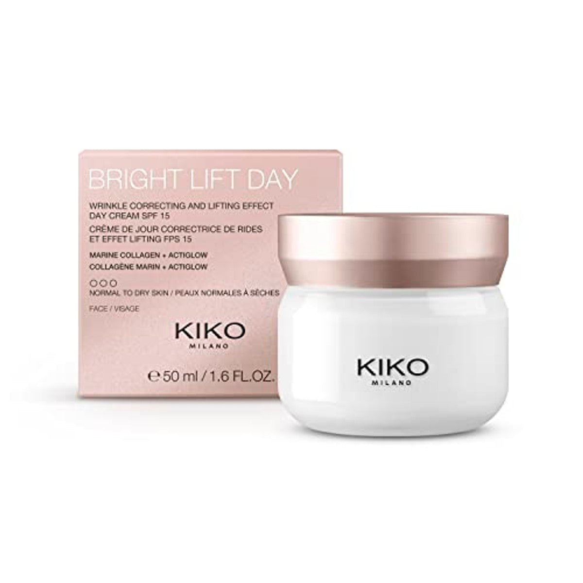 KIKO Milano Bright Lift Day | Verhelderende dagcrème met lifting-effect en zeecollageen - Lsf 15 – Kiko Milano