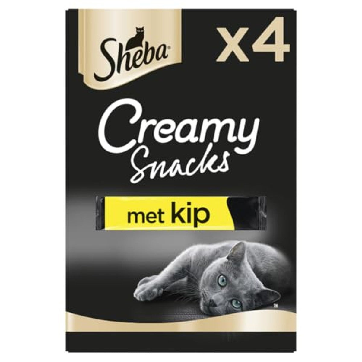 Sheba Creamy Snacks kattensnack Kip 4 x 12 g - 6-pack